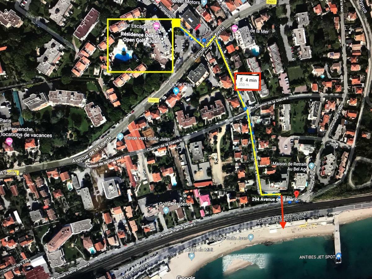 Appartement T2 De Standing Au Pied Des Plages Golfe-Juan Dış mekan fotoğraf
